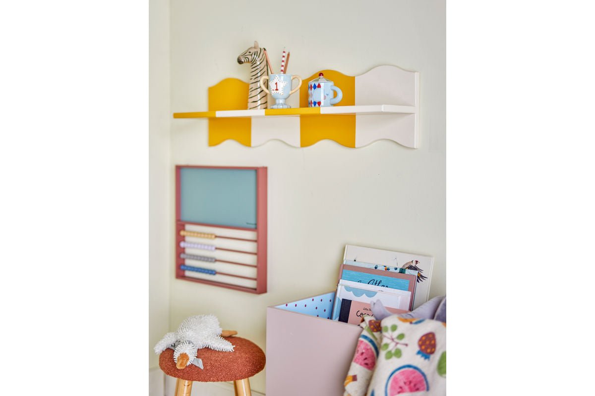 Kinderrek Oslo – Geel wandrek met golvend ruitpatroon