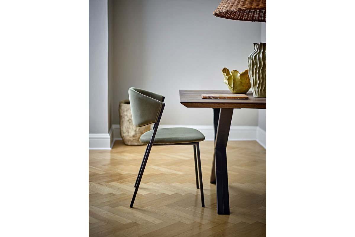 Schale Auror – skulpturales Steingut in Gelb