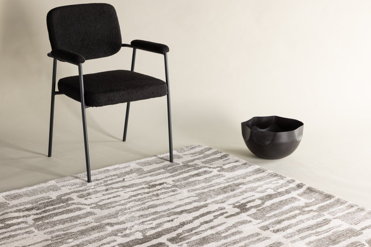 Tapis Inara – en Beige ou Gris en polyester et coton