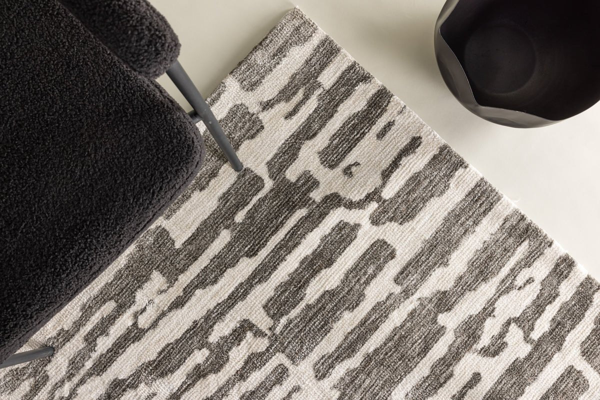 Tapis Inara – en Beige ou Gris en polyester et coton