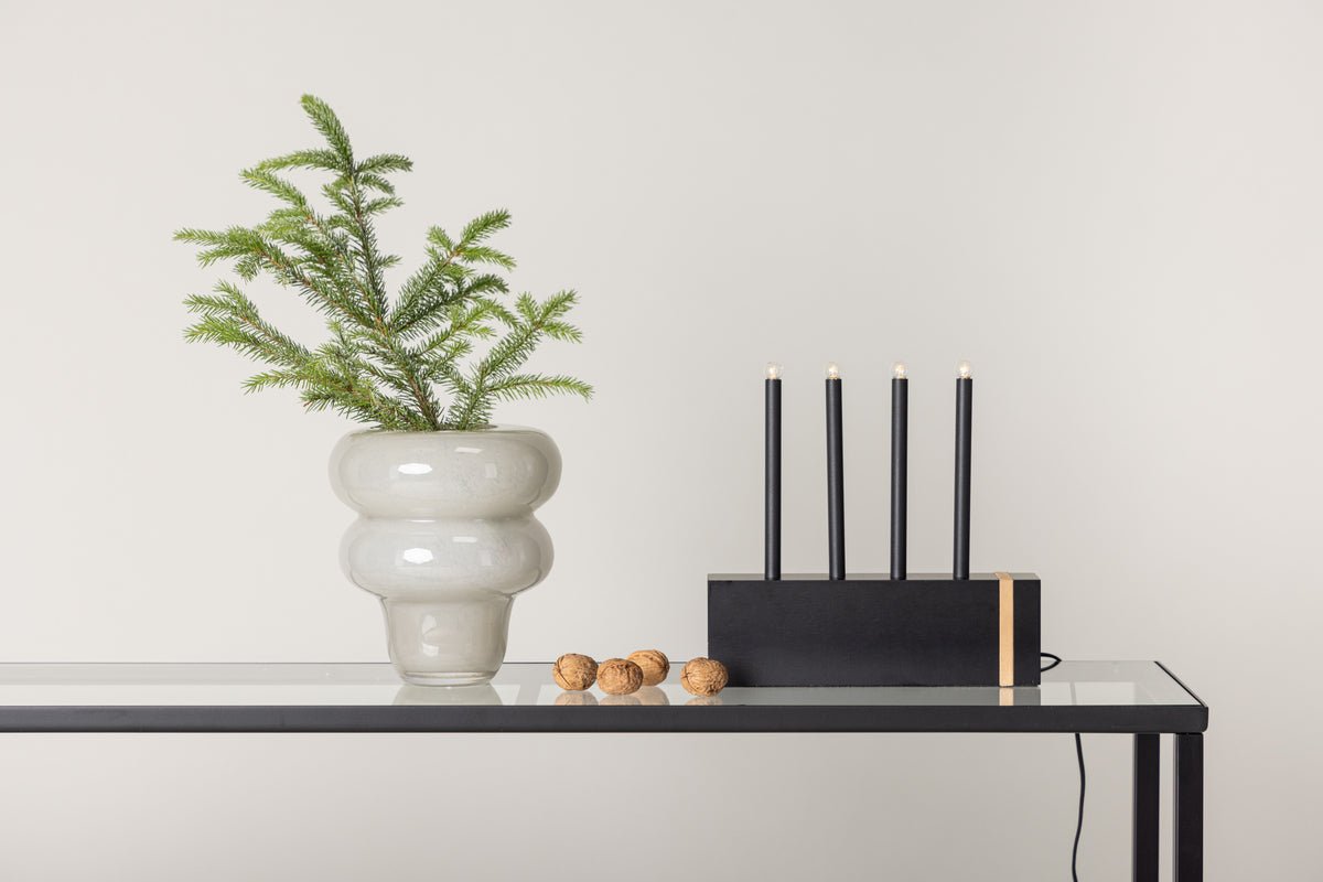 Éclairage de Noël Mira - en Noir avec 4 bougies