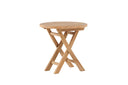 Table basse Hans - Ø50 avec bois de teck aspect naturel