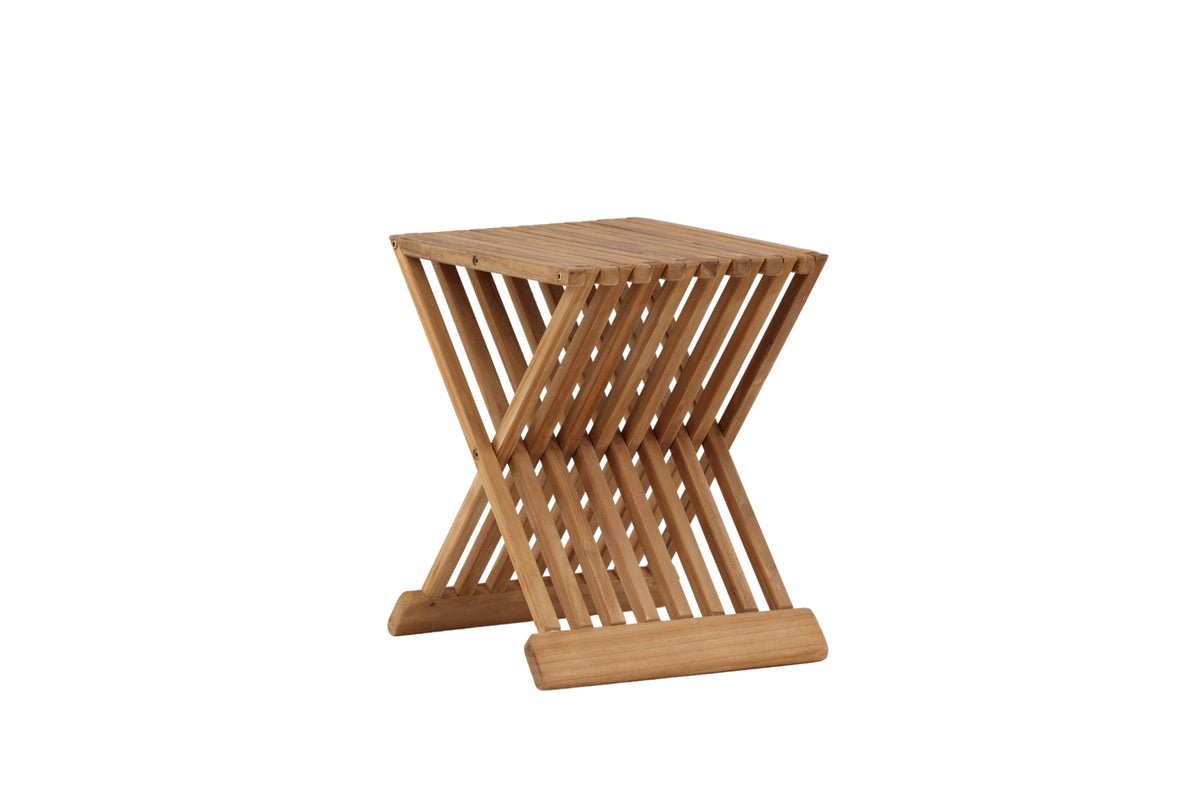 Table de jardin Zuki - une table d'appoint pliante en bois de teck