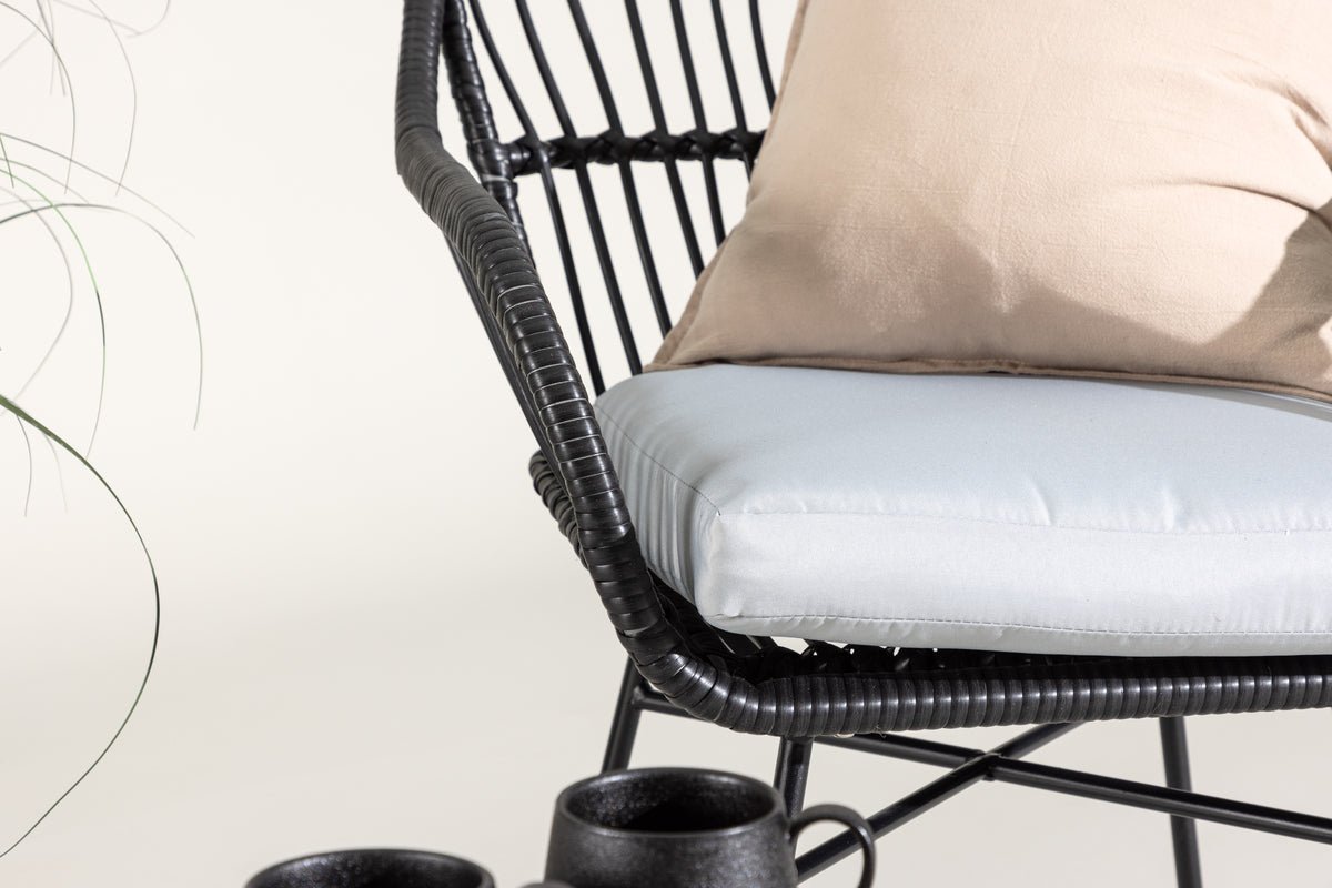 Tuinzitgroep Aora - van zwart natuurlijk rotan