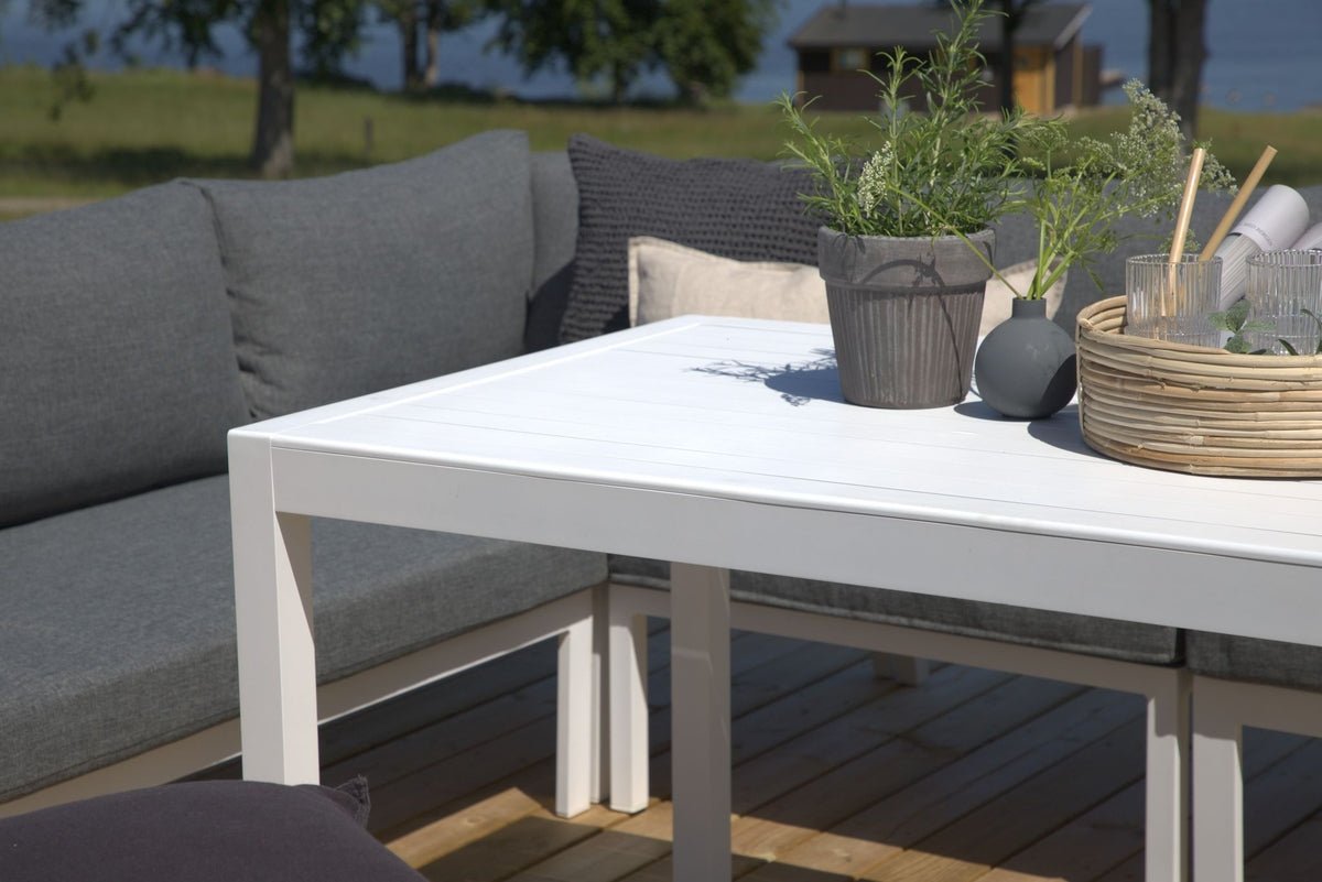 Tuin Loungeset Jule – 4-delige set met grijze kussens