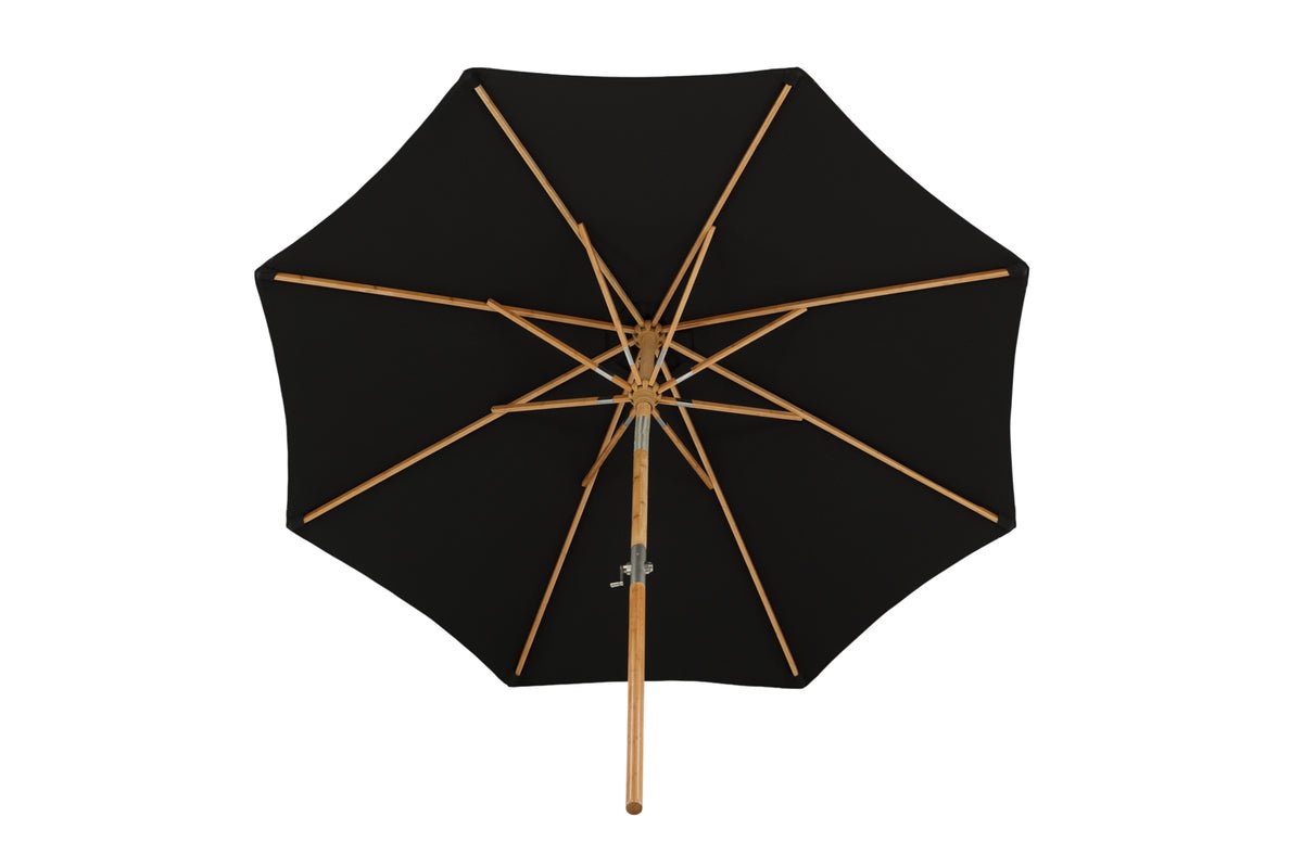 Tuinparasol Boho – Ø270 cm in keuze uit Zwart of Grijs