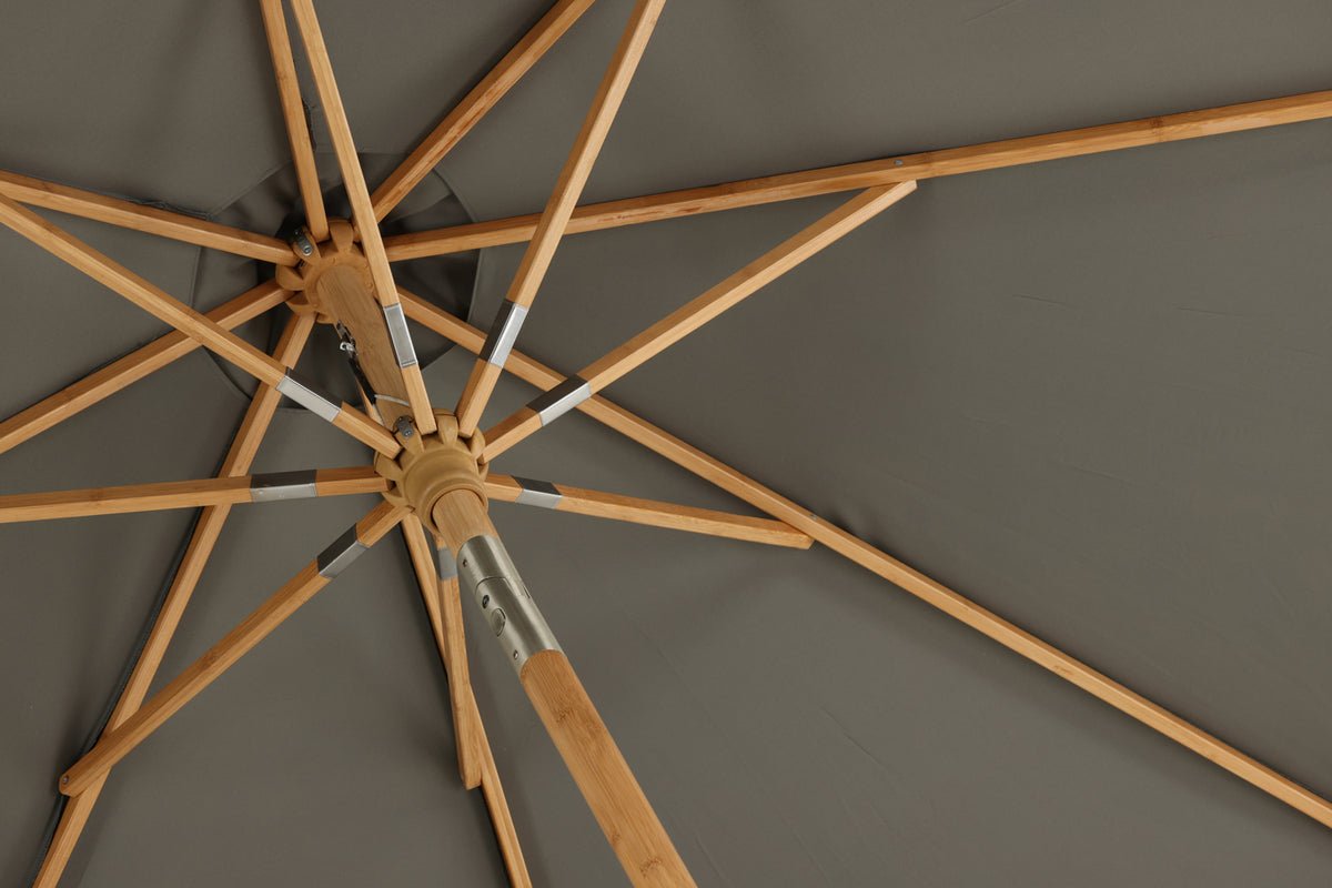 Tuinparasol Boho – Ø270 cm in keuze uit Zwart of Grijs