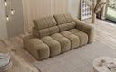 Canapé design 3 places avec chaise longue Mia en Chenille