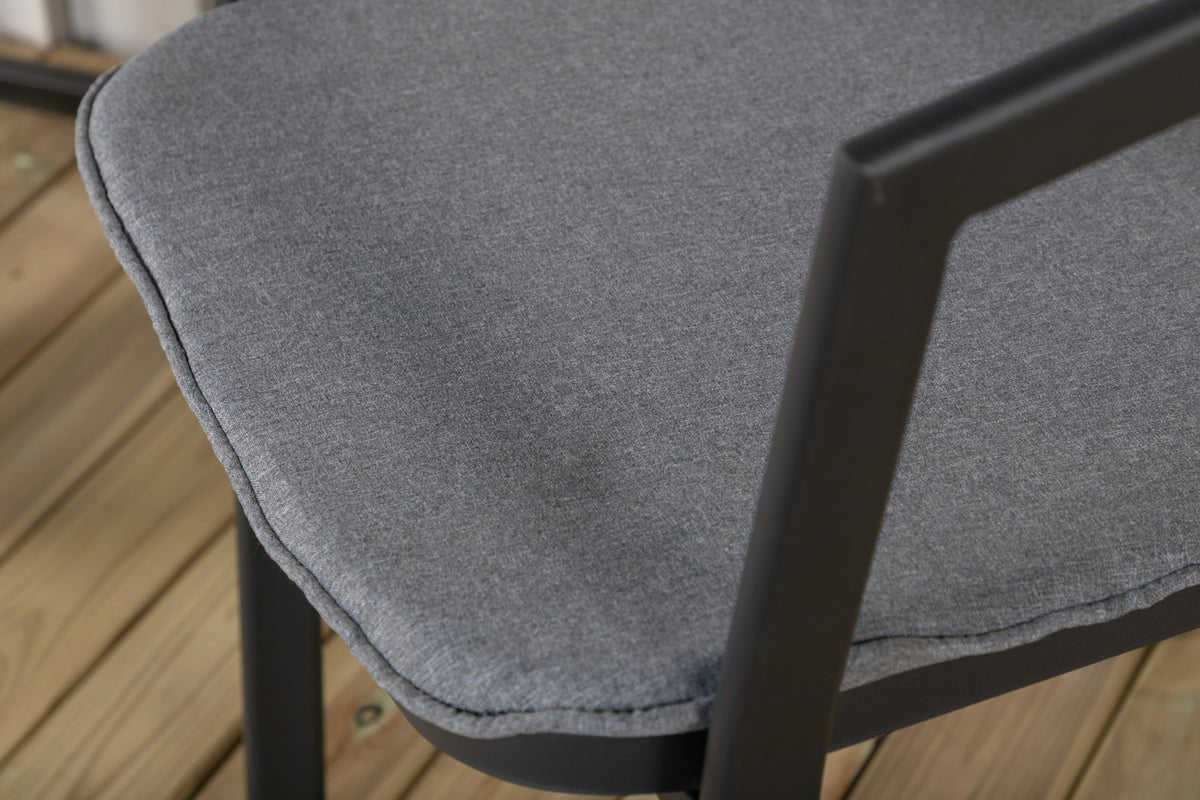 Chaise de jardin Sylt - en aluminium noir