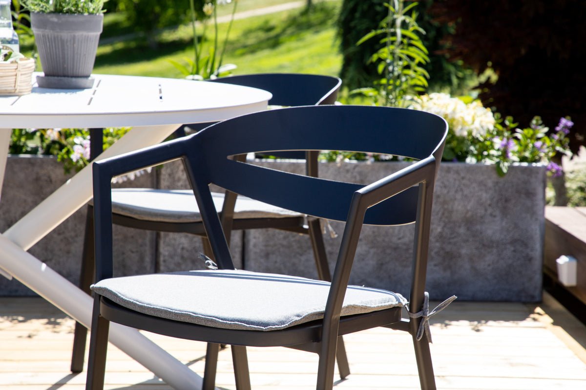 Chaise de jardin Sylt - en aluminium noir