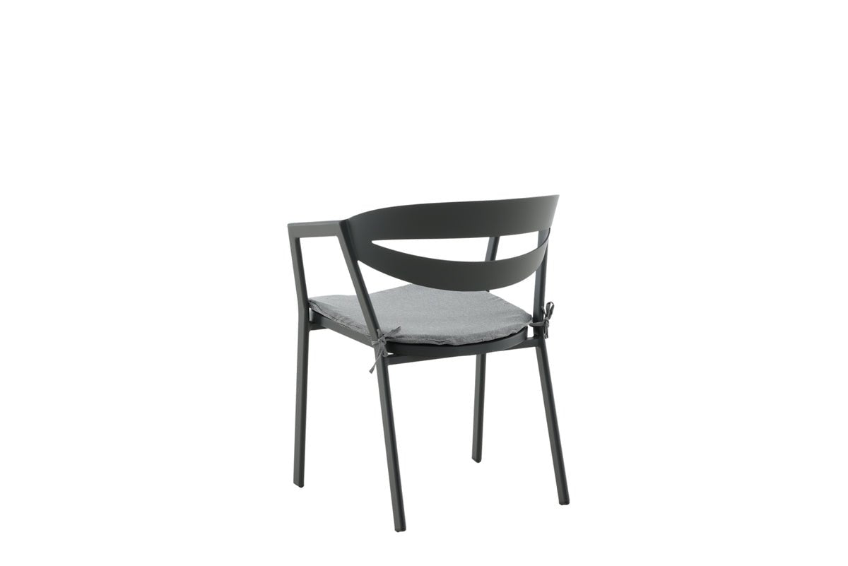 Chaise de jardin Sylt - en aluminium noir