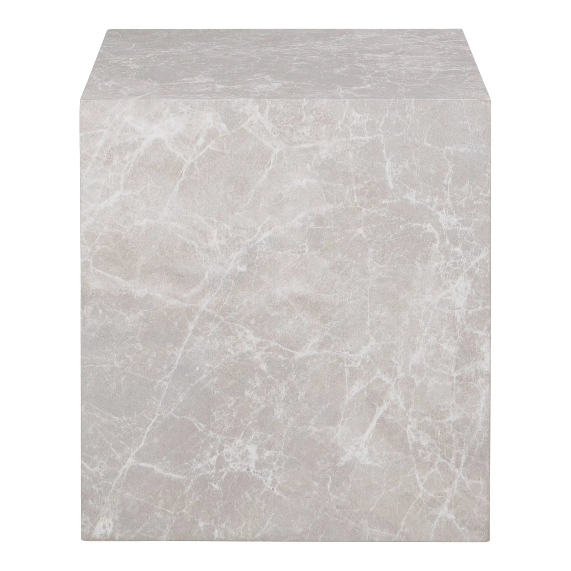 Designer salontafel/bijzettafel Parijs in marmerlook 40x40x45 cm