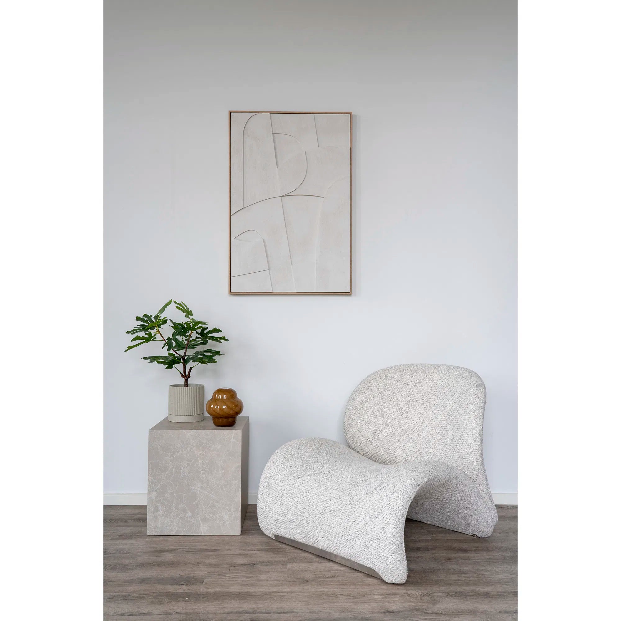 Designer salontafel/bijzettafel Parijs in marmerlook 40x40x45 cm
