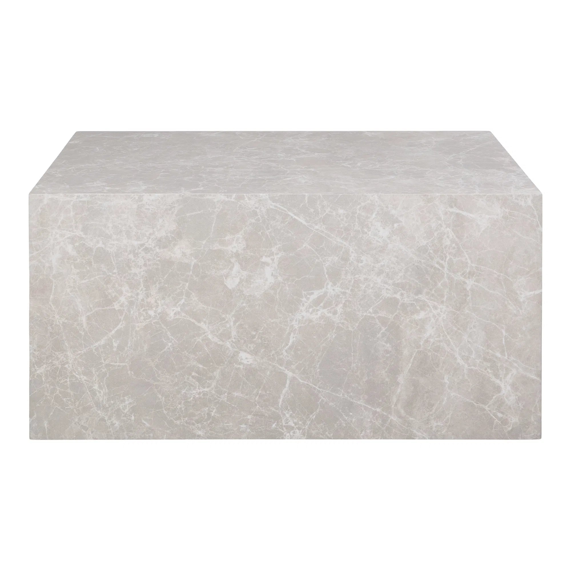 Table basse design Paris en aspect marbre 60x80x40 cm