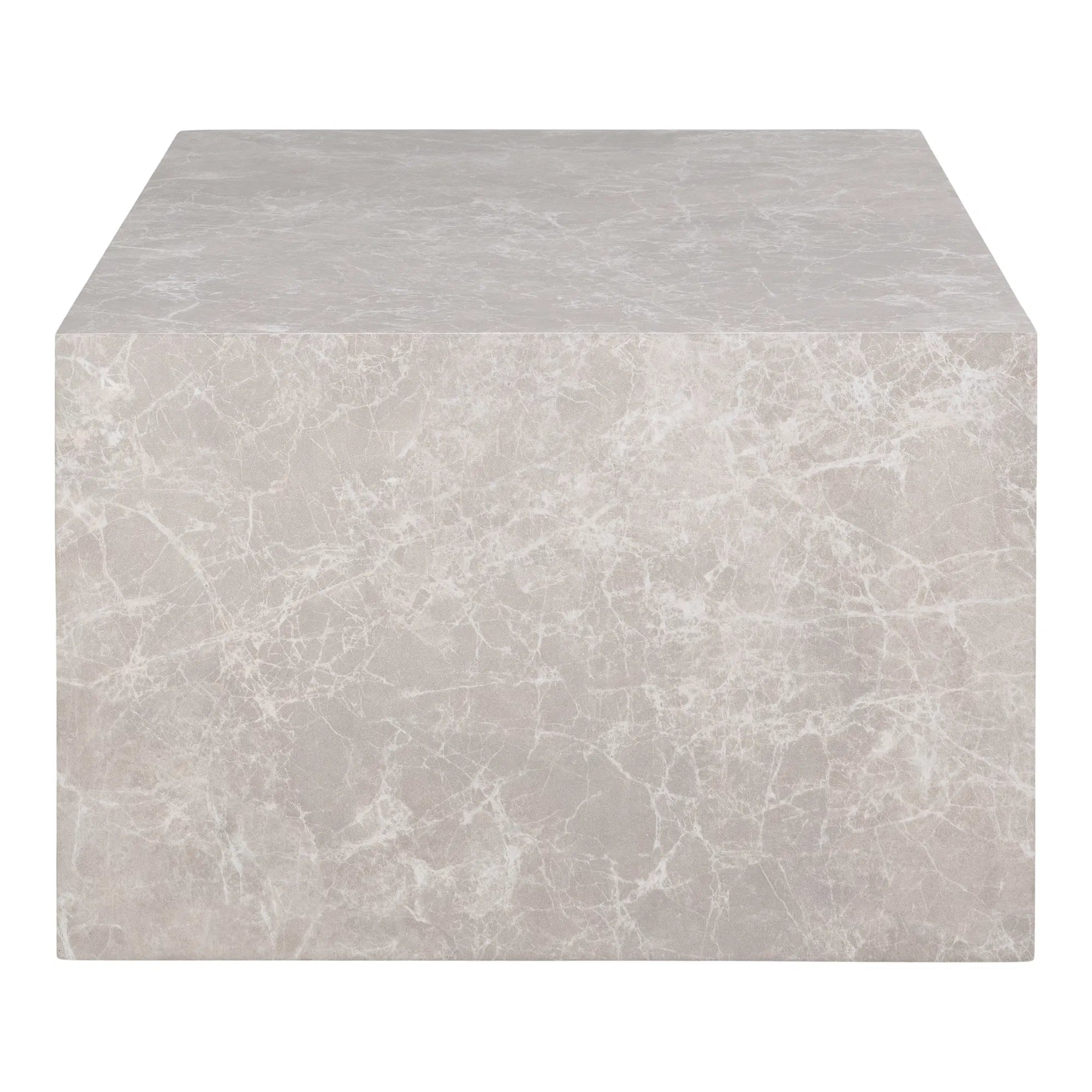 Table basse design Paris en aspect marbre 60x80x40 cm
