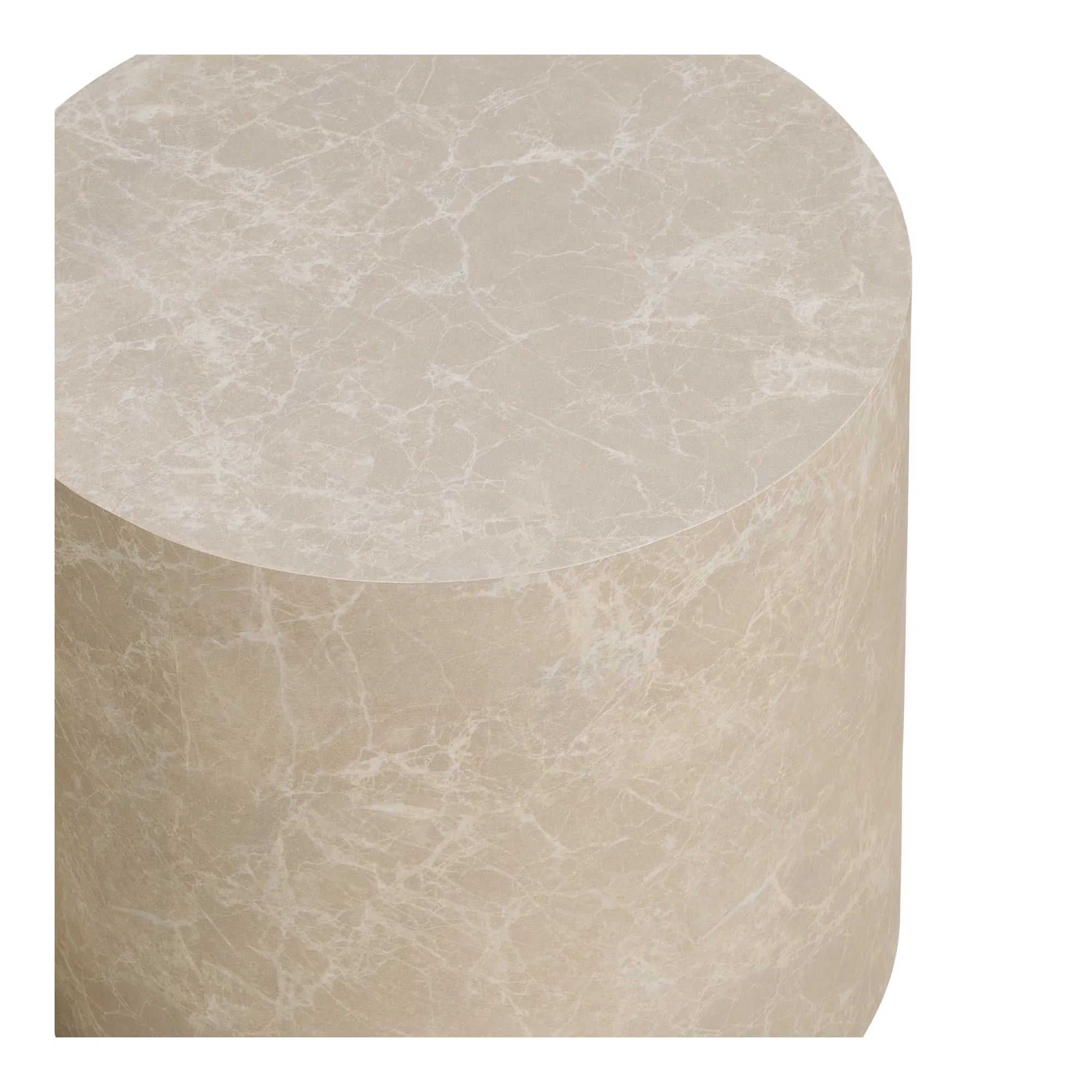 Table basse design Paris lot de 2 ronde en aspect marbre