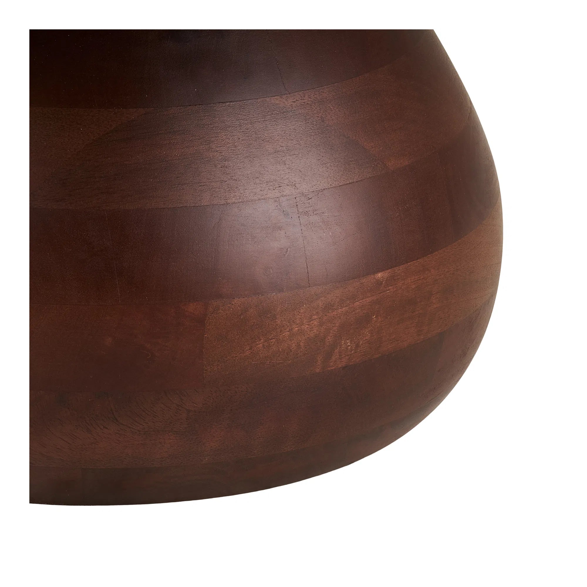 Salontafel Marvella – met marmeren blad en bolle mangohouten poot