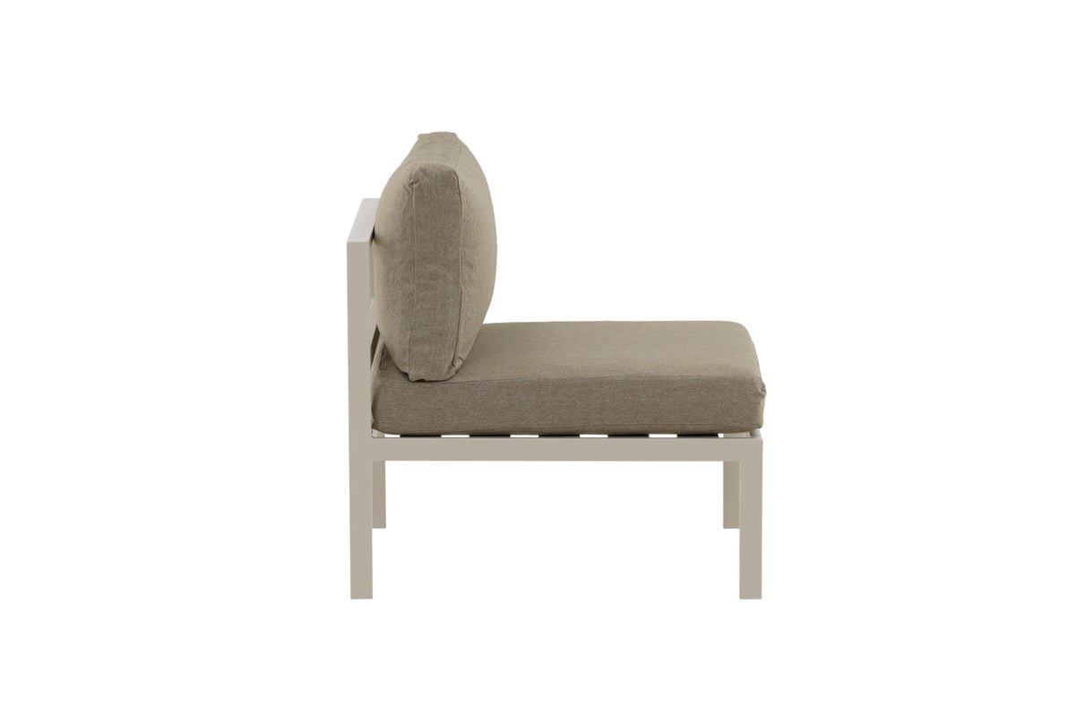 Banc de jardin modulable Borelio - En aluminium beige ou brun
