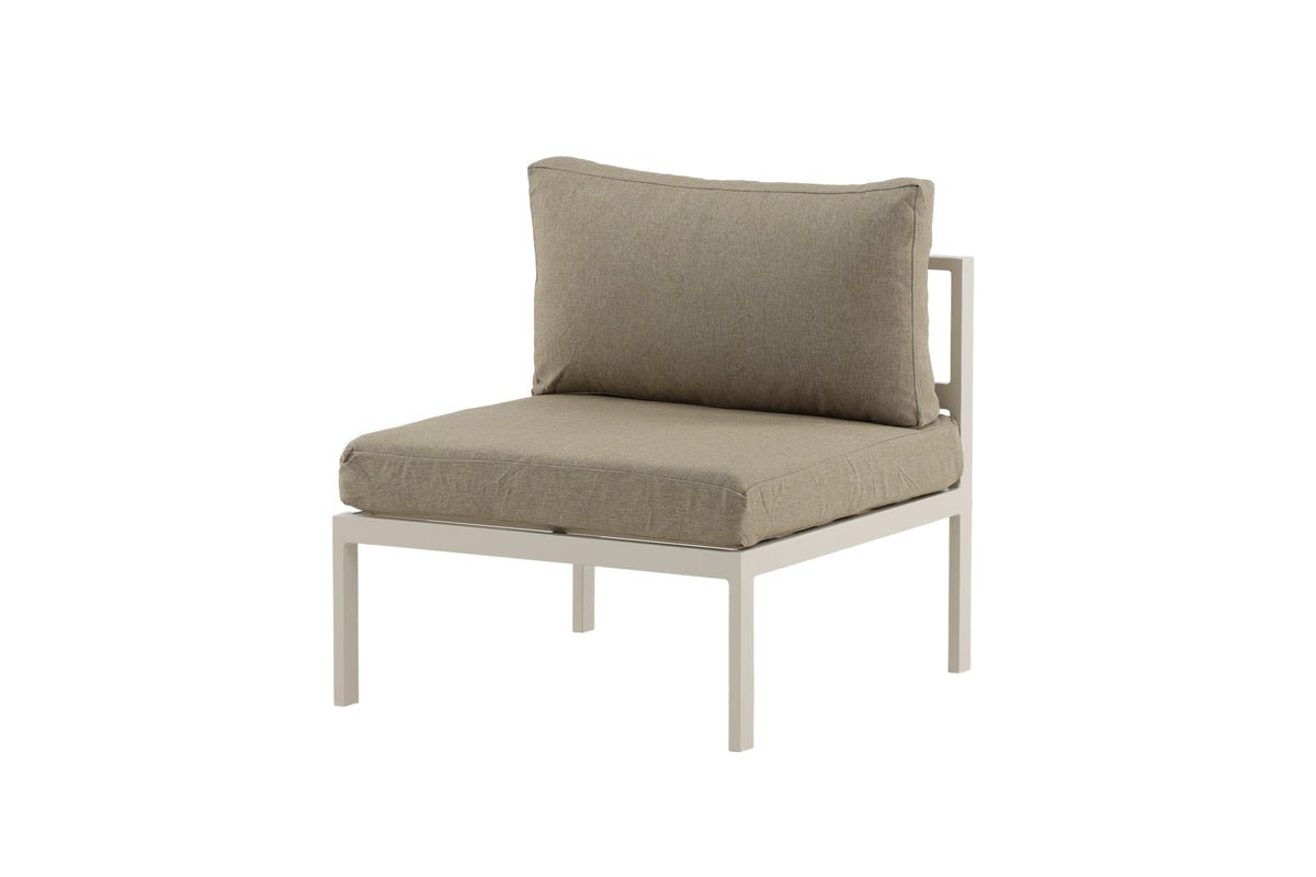 Banc de jardin modulable Borelio - En aluminium beige ou brun