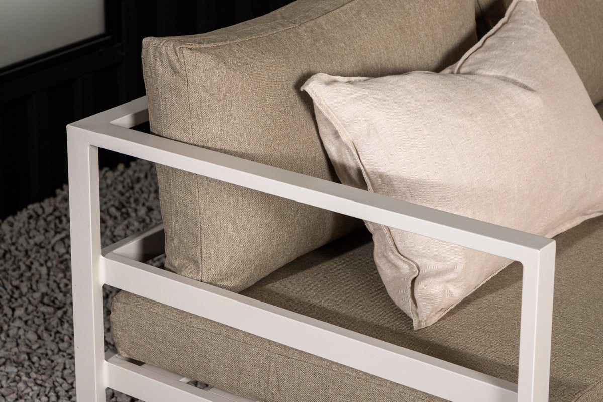 Banc de jardin modulable Borelio - En aluminium beige ou brun