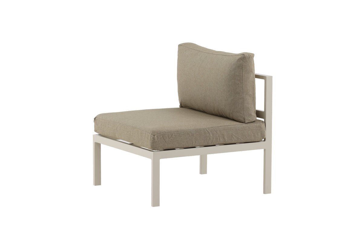 Banc de jardin modulable Borelio - En aluminium beige ou brun