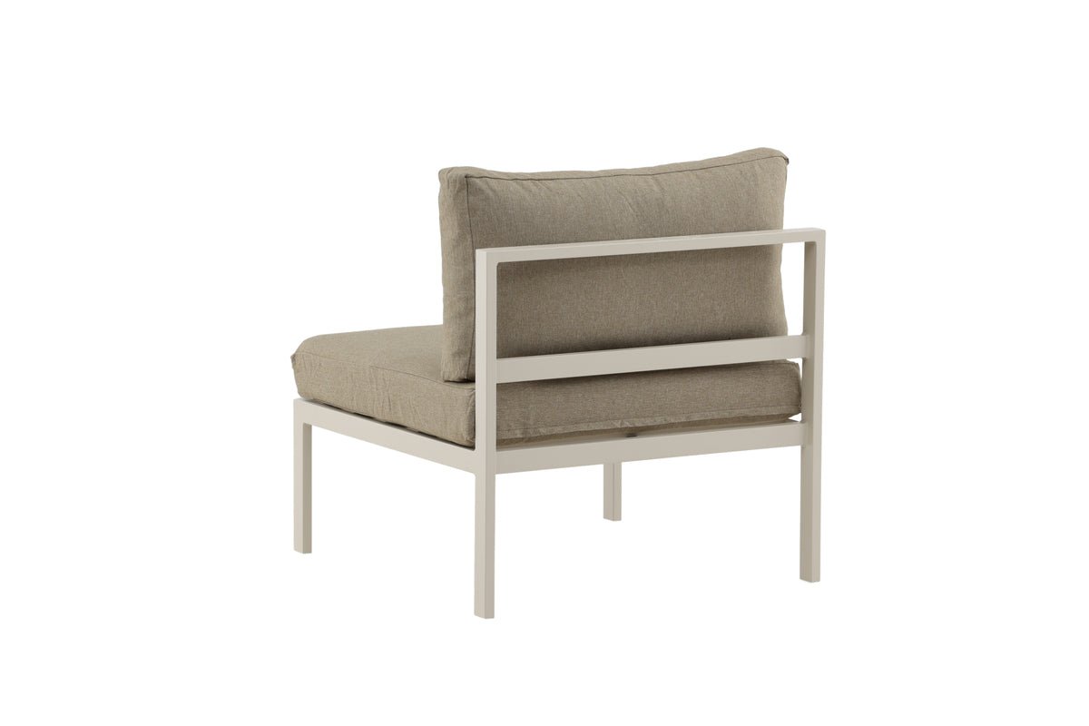 Banc de jardin modulable Borelio - En aluminium beige ou brun