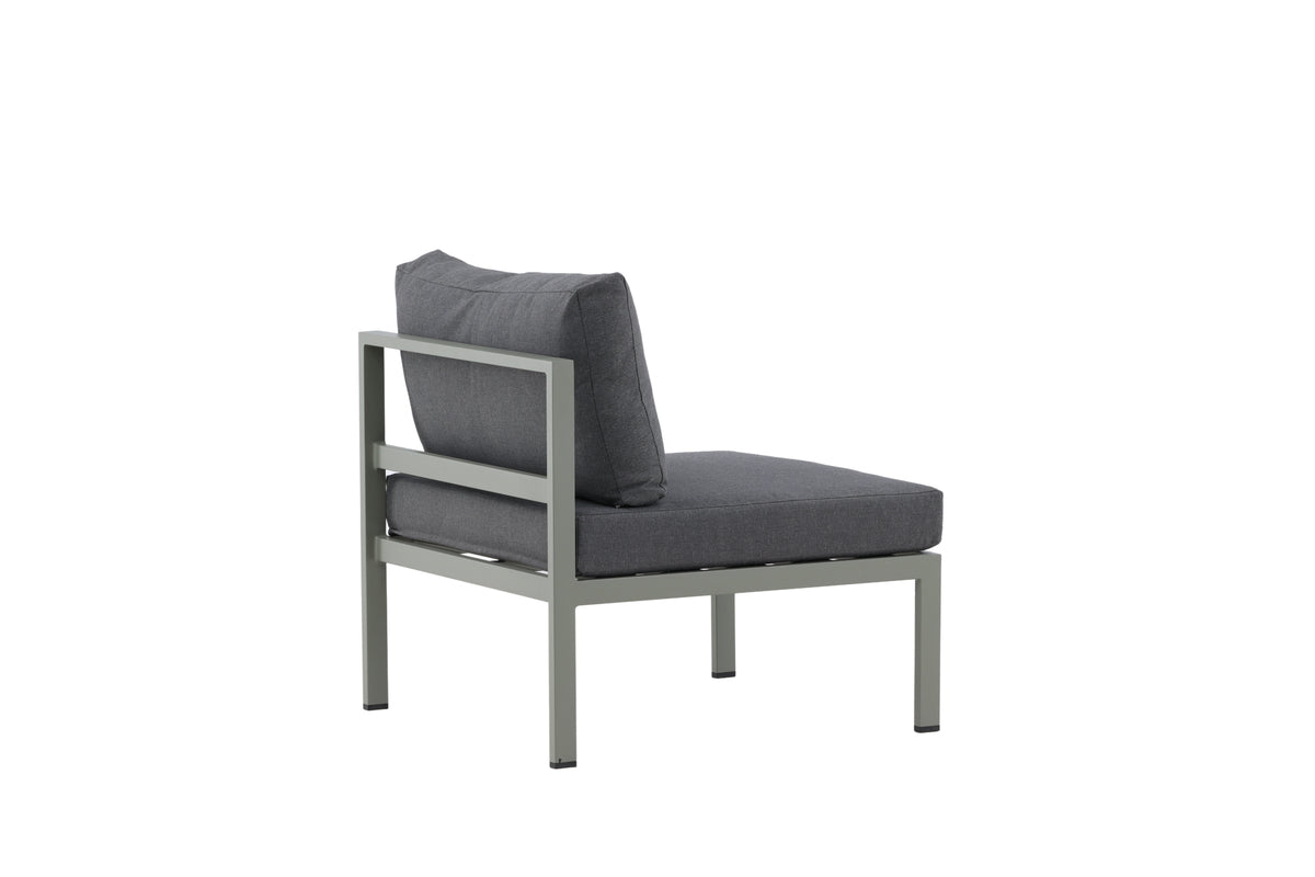 Fauteuil lounge de jardin Borelio - Fauteuil d'extérieur en aluminium et tissu
