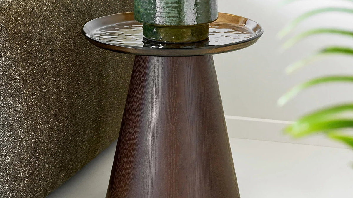 Table d’appoint Oliviera - avec un plateau en verre