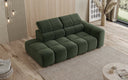 Canapé design 3 places avec chaise longue Mia en Chenille