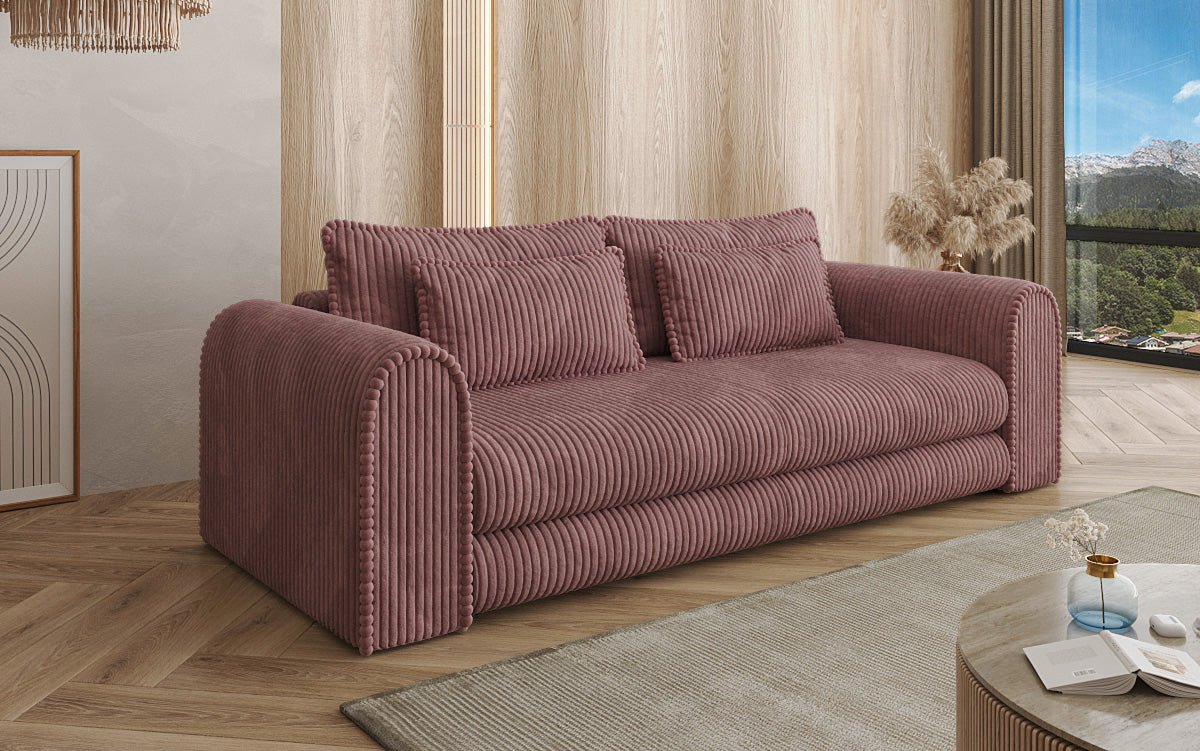 Designbank Lil Buddy 3-zits met slaapfunctie en opbergruimte in breedcorduroy