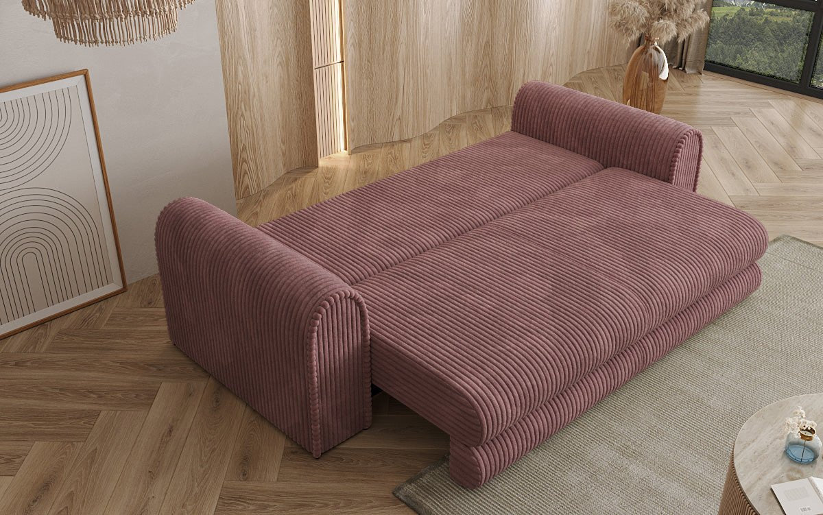Designbank Lil Buddy 3-zits met slaapfunctie en opbergruimte in breedcorduroy