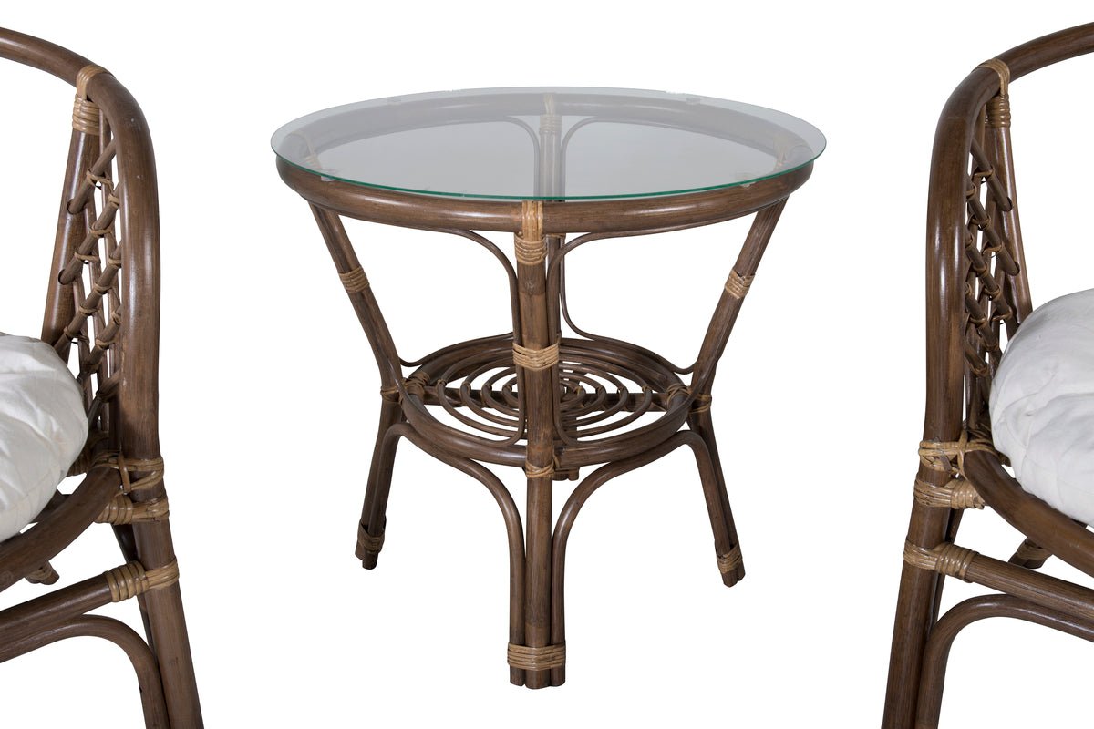 Balkonset Jasmin - van walnootkleurig rattan