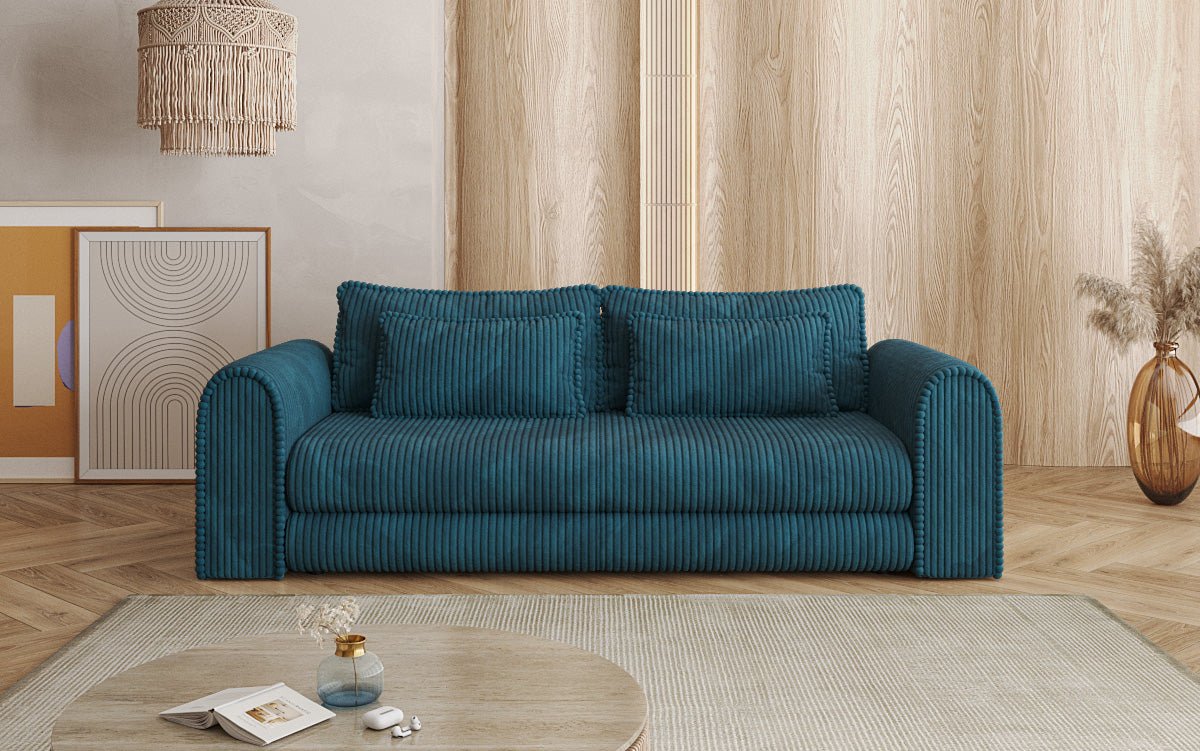 Designbank Lil Buddy 3-zits met slaapfunctie en opbergruimte in breedcorduroy