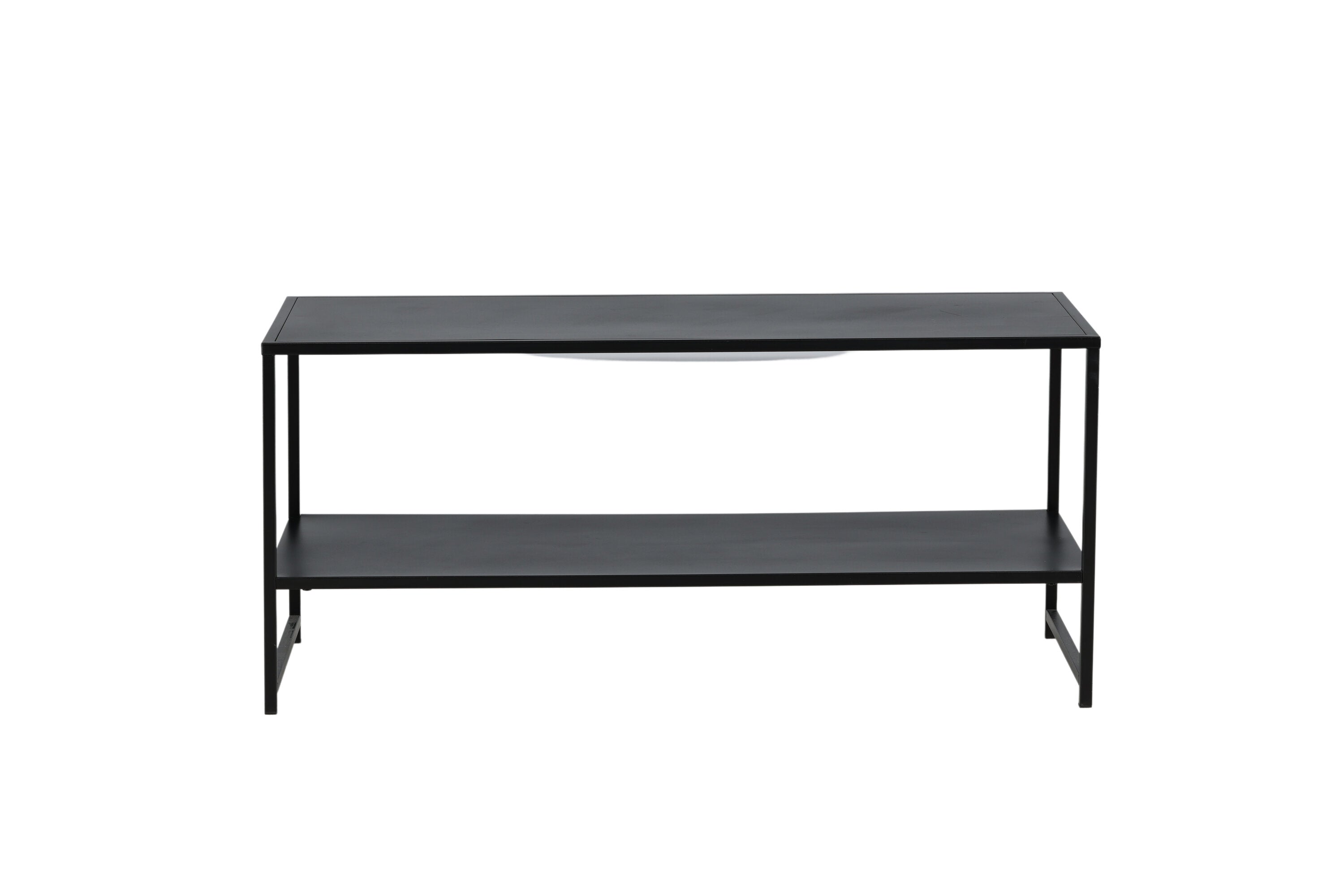 Bijzettafel Baar - met opbergruimte in Zwart