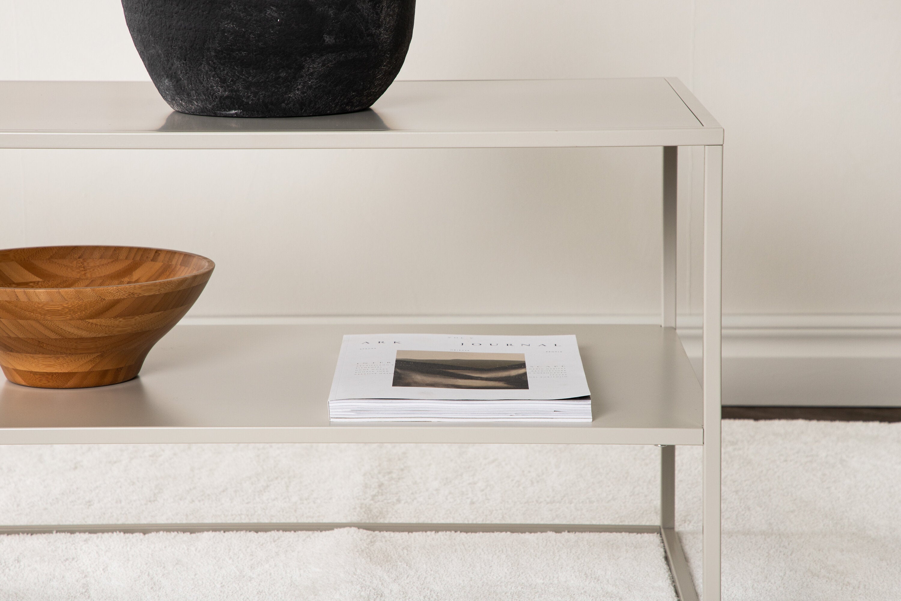 Bijzettafel Skapa - Eenvoudig ontwerp in Beige