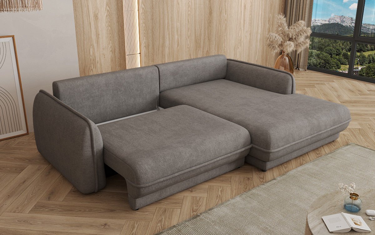 Canapé design Mojave II Tissu avec fonction couchage et rangement