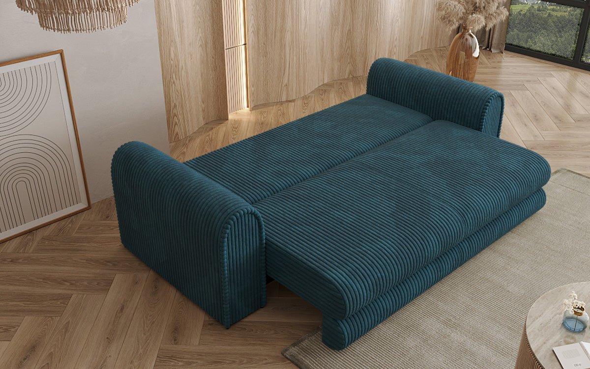Designbank Lil Buddy 3-zits met slaapfunctie en opbergruimte in breedcorduroy