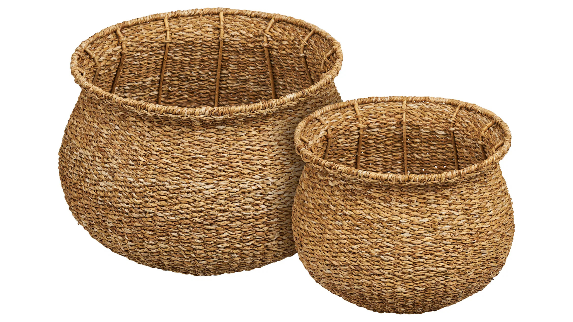 Lot de 2 paniers Medelin - en polyester et Bois