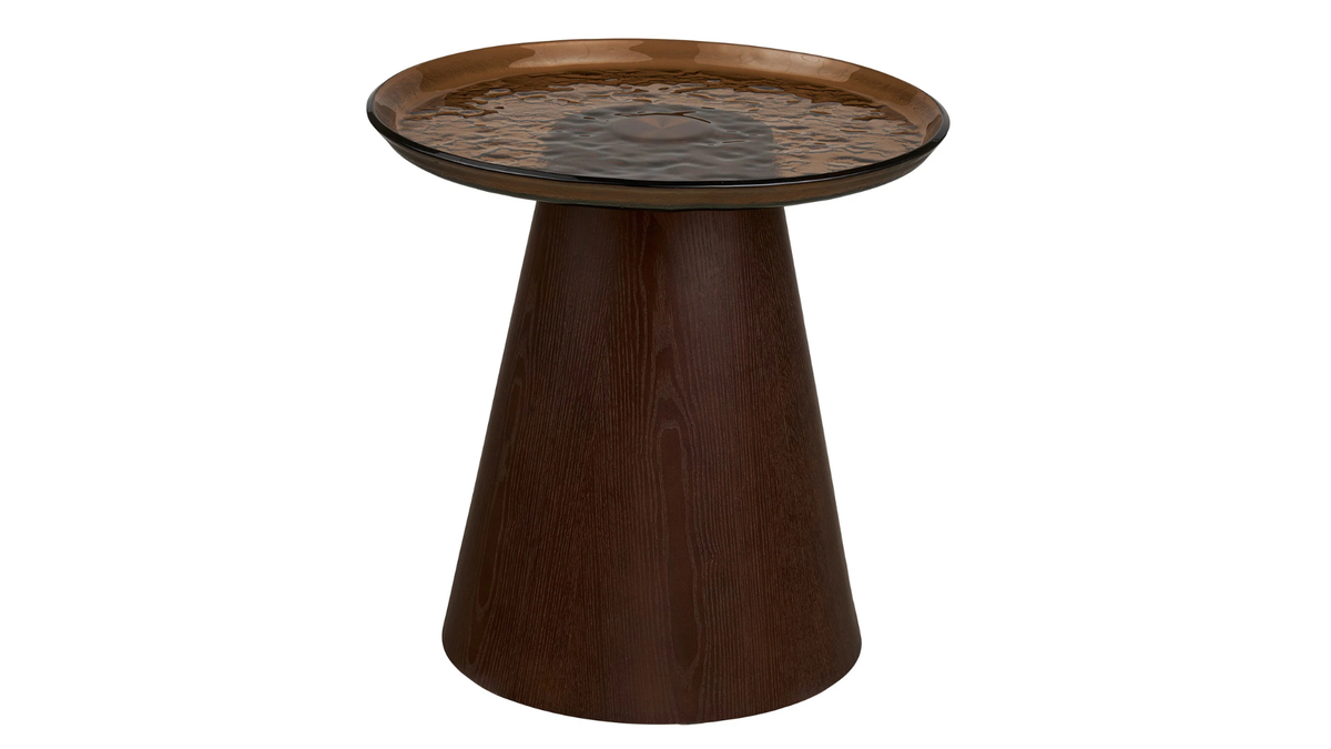Table d’appoint Oliviera - avec un plateau en verre