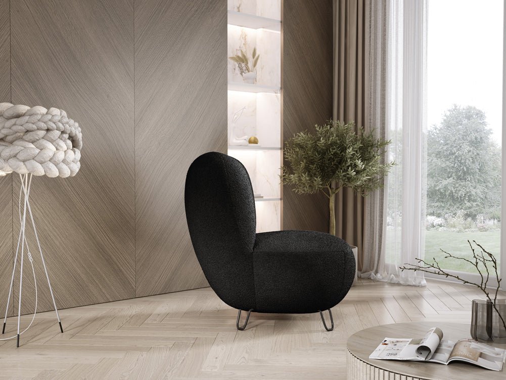 Design Fauteuil Tokyo in Bouclé