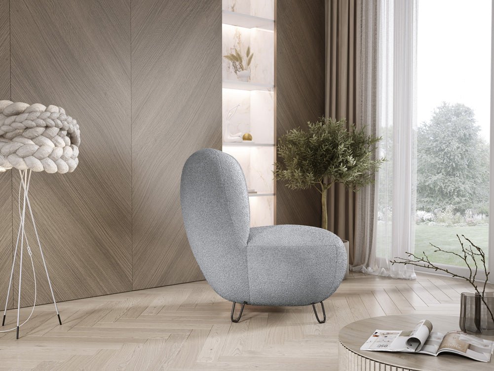 Design Fauteuil Tokyo in Bouclé