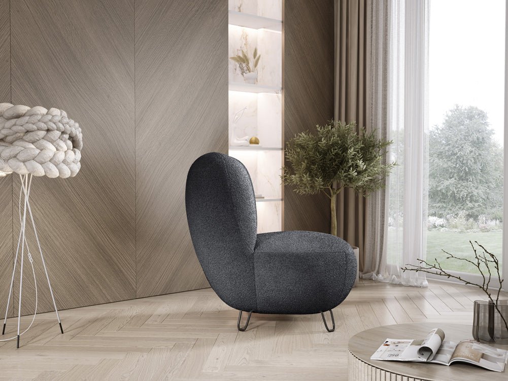 Design Fauteuil Tokyo in Bouclé