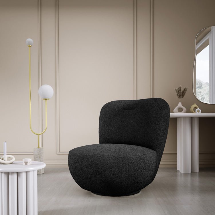 Designer fauteuil Kyoto 360° draaifunctie in Bouclé