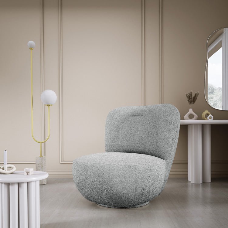 Designer fauteuil Kyoto 360° draaifunctie in Bouclé