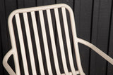 2er Set - Gartenstuhl Amy aus Aluminium in Schwarz, Beige