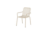 2er Set - Gartenstuhl Amy aus Aluminium in Schwarz, Beige