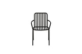 2er Set - Gartenstuhl Amy aus Aluminium in Schwarz, Beige