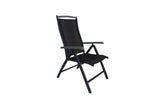 2er Set Gartenstuhl Aurelio - in Schwarz in 5 Positionen einstellbar