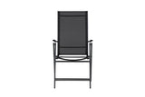 2er Set Gartenstuhl Miro - klappbarer Stuhl in Beige oder Schwarz aus Stahl und Textilene