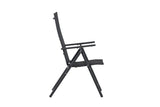 2er Set Gartenstuhl Miro - klappbarer Stuhl in Beige oder Schwarz aus Stahl und Textilene